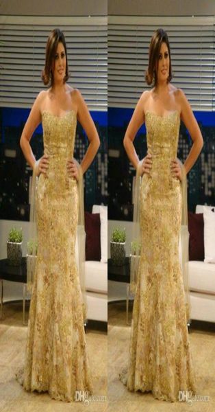2020 plus size prom dresses strapless gold lace appliqued sequins long evening gown ruffle custom made mermaid formal party gowns7397286, Black;red
